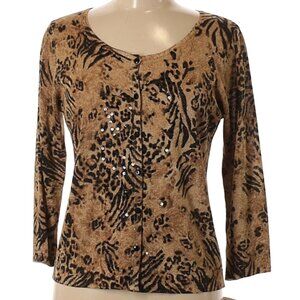 August Silk sequined cardigan